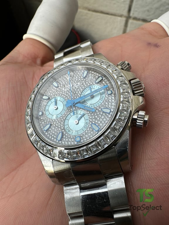 Rolex Daytona 116576 Moissanite Iced Out - 13