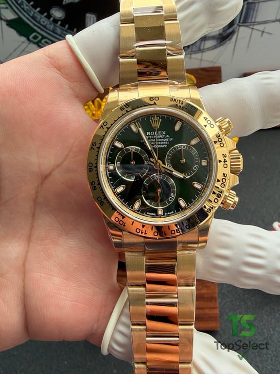Rolex Cosmograph Daytona Gold Green Dial - 8