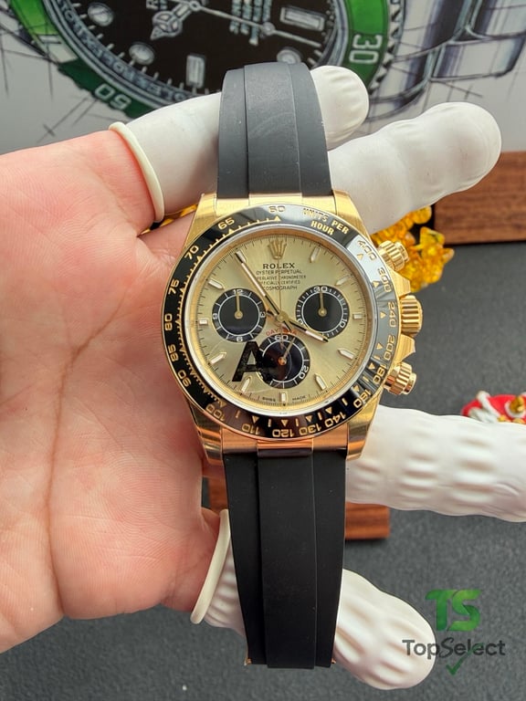 Rolex Daytona Gold Black Oysterflex - 18