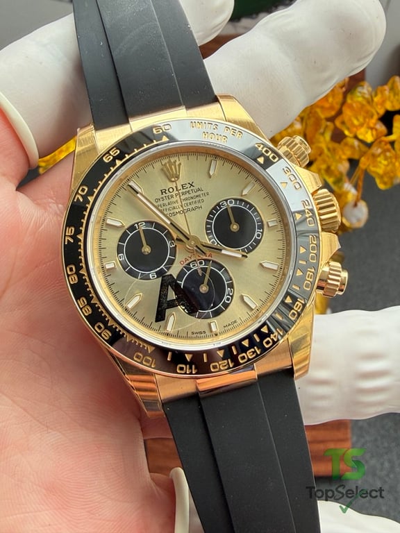 Rolex Daytona Gold Black Oysterflex - 3
