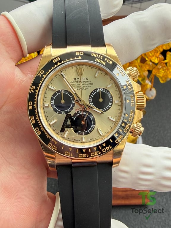 Rolex Daytona Gold Black Oysterflex - 4