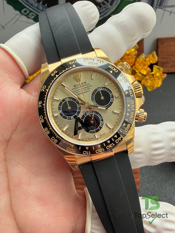 Rolex Daytona Gold Black Oysterflex - 6