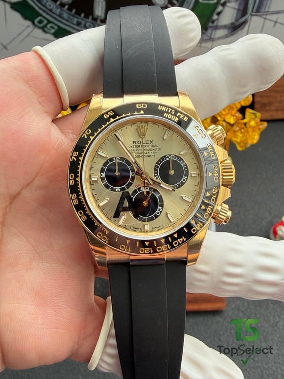 Rolex Daytona Gold Black Oysterflex - 7