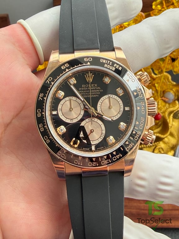 Rolex Cosmograph Daytona Rose Gold Black Dial - 17