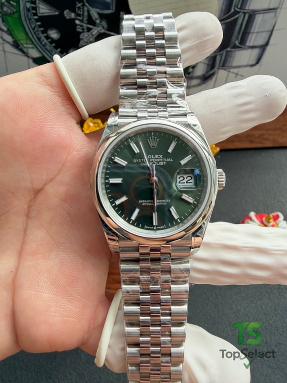 Rolex Datejust 36 Green Dial Jubilee - 15