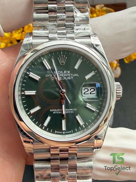 Rolex Datejust 36 Green Dial Jubilee - 16