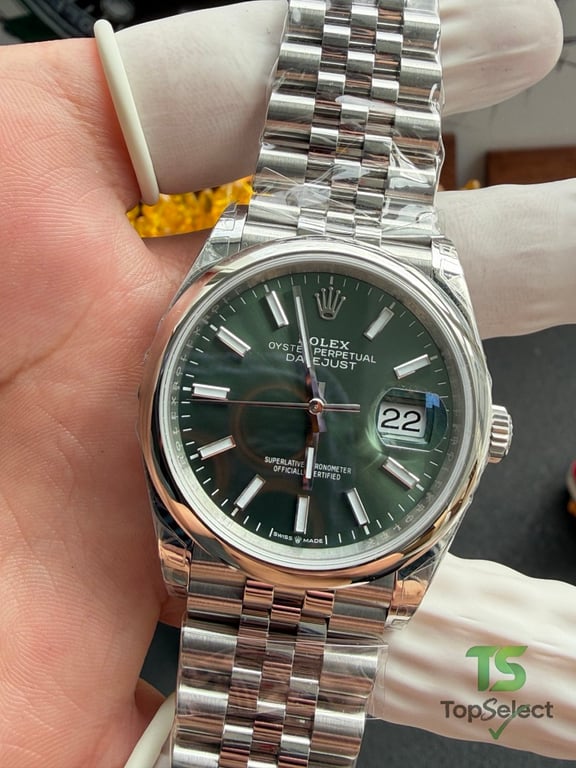 Rolex Datejust 36 Green Dial Jubilee - 5