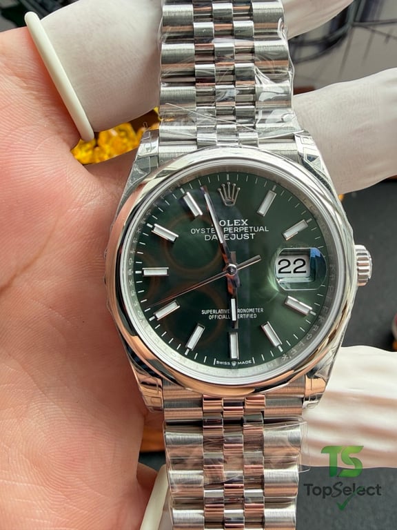 Rolex Datejust 36 Green Dial Jubilee - 7