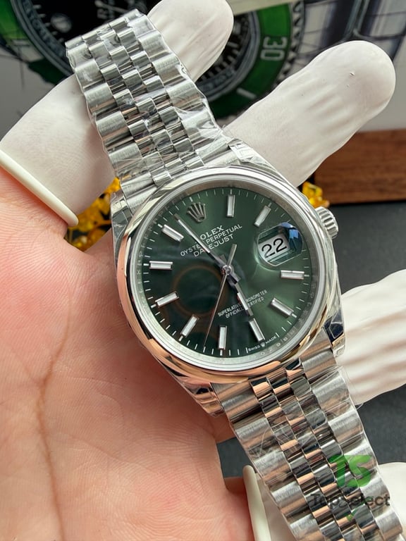 Rolex Datejust 36 Green Dial Jubilee - 10