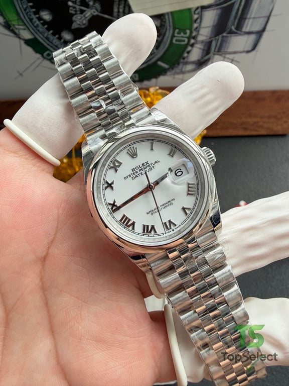 Rolex Datejust 36 White Roman Dial Jubilee - 13