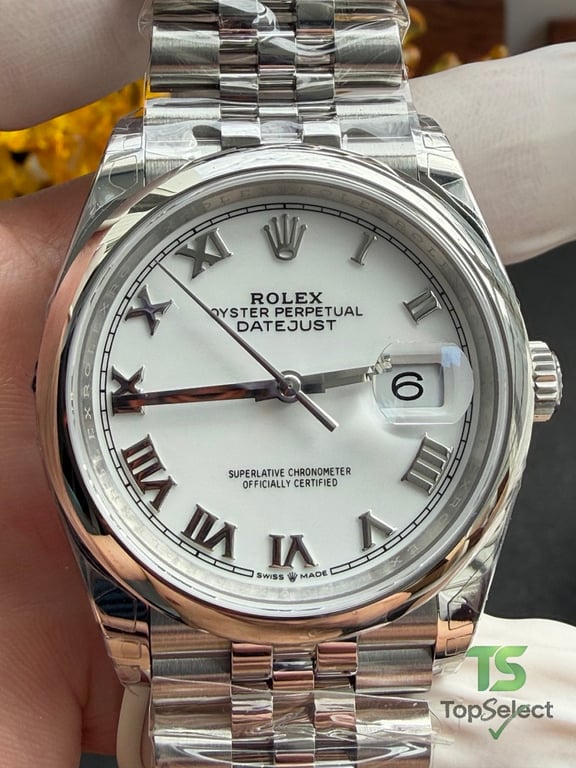 Rolex Datejust 36 White Roman Dial Jubilee - 17