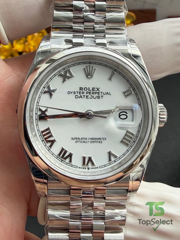 Rolex Datejust 36 White Roman Dial Jubilee - 3