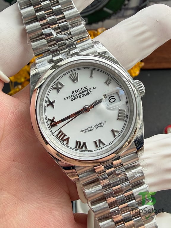 Rolex Datejust 36 White Roman Dial Jubilee - 4