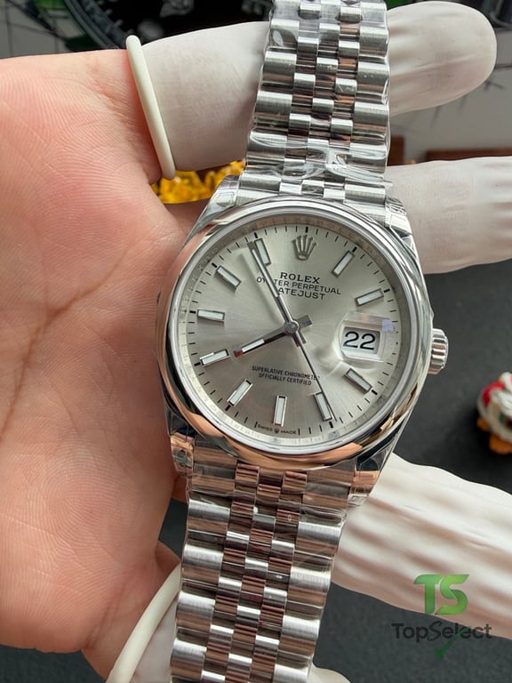 Rolex Datejust 36 Silver Dial Jubilee Bracelet - 7