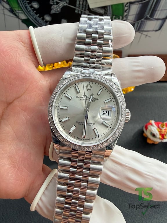 Rolex Datejust 36MM Silver Dial Diamond Bezel - 13