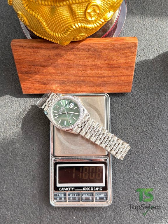 Rolex Datejust 36MM Green Dial Diamond Bezel - 11