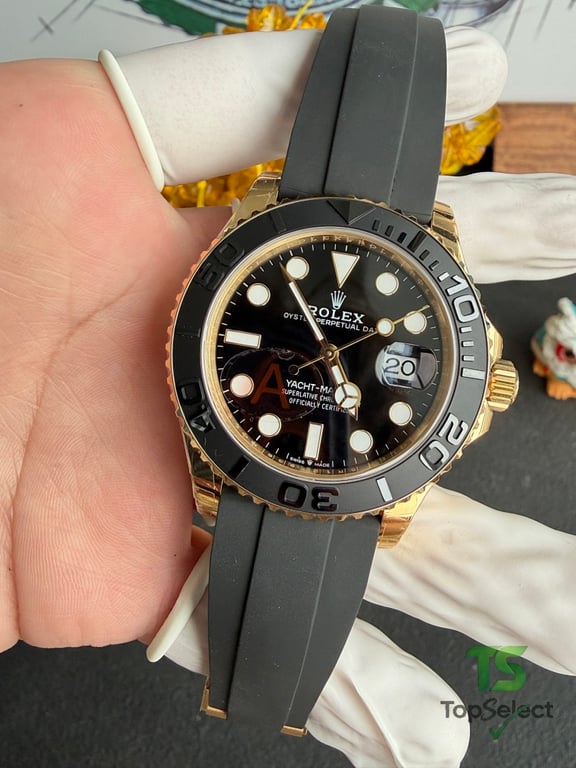 Rolex Yacht-Master Gold Black Oysterflex - 3