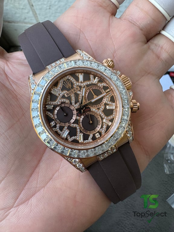 Rolex Daytona Rose Gold Diamond Giraffe Dial - 11