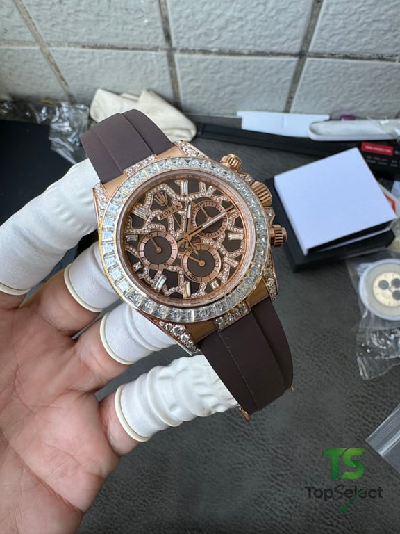 Rolex Daytona Rose Gold Diamond Giraffe Dial - 15