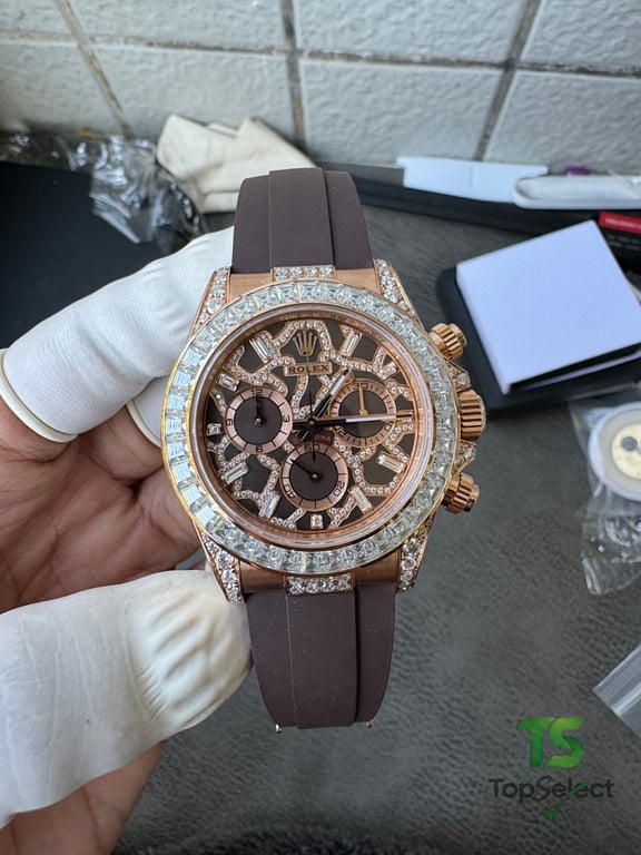 Rolex Daytona Rose Gold Diamond Giraffe Dial - 17