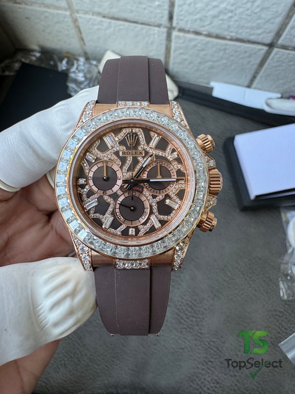 Rolex Daytona Rose Gold Diamond Giraffe Dial - 19