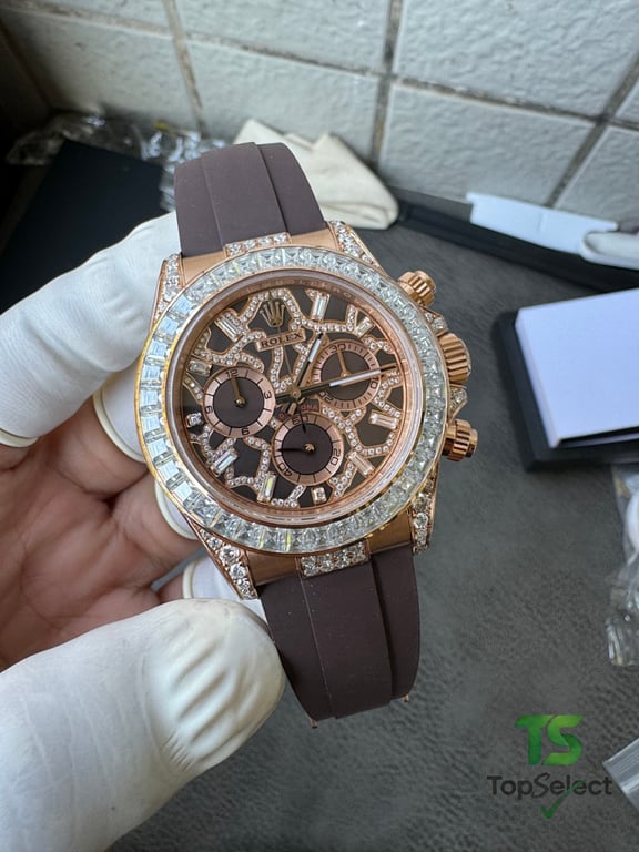 Rolex Daytona Rose Gold Diamond Giraffe Dial - 22