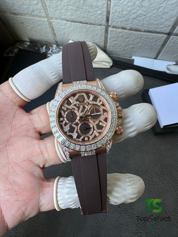 Rolex Daytona Rose Gold Diamond Giraffe Dial - 25