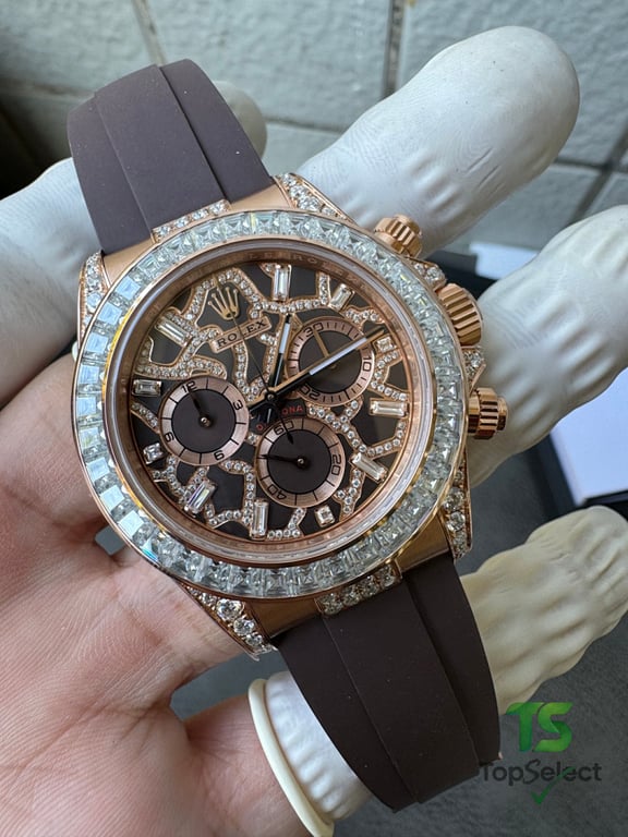 Rolex Daytona Rose Gold Diamond Giraffe Dial - 9