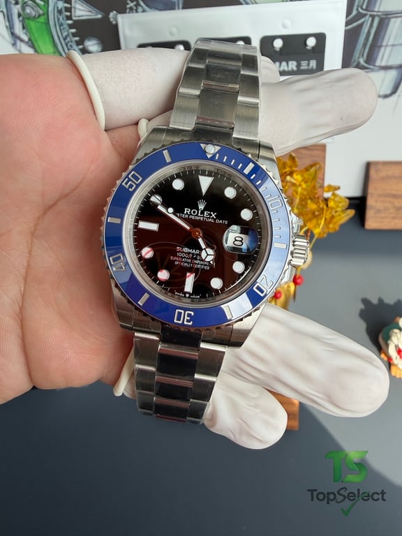 Rolex Submarine Date Blue Bezel Black Dial - 17