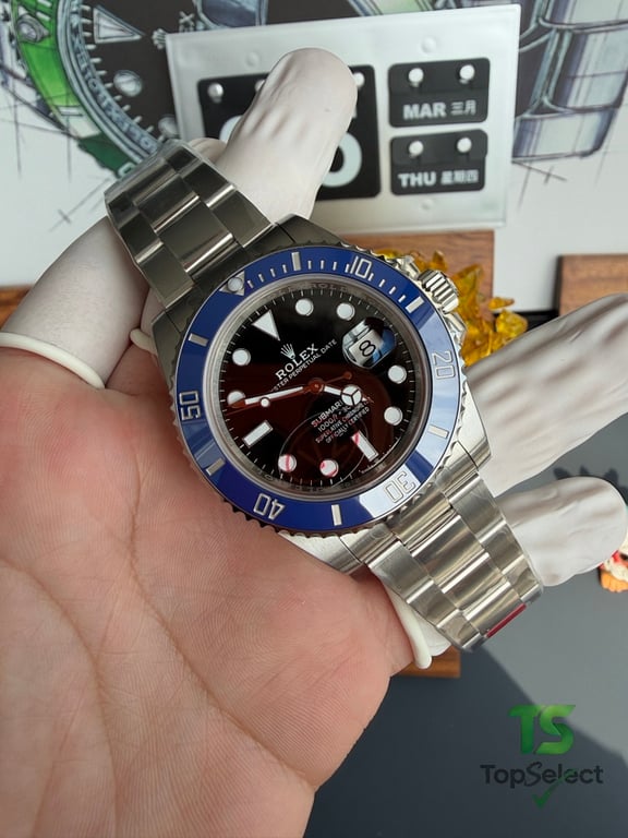Rolex Submarine Date Blue Bezel Black Dial - 18