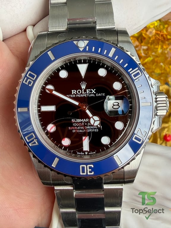 Rolex Submarine Date Blue Bezel Black Dial - 19