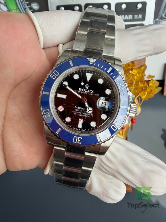 Rolex Submarine Date Blue Bezel Black Dial - 6