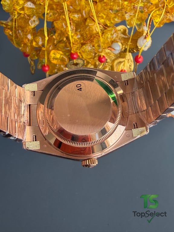 Rolex Day-Date Rose Gold Coffee Dial - 12