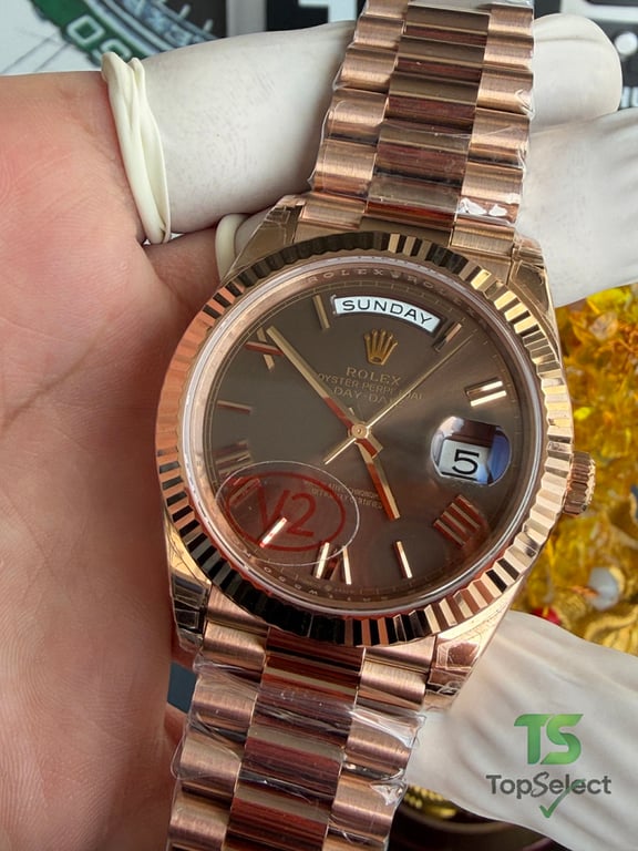 Rolex Day-Date Rose Gold Coffee Dial - 14