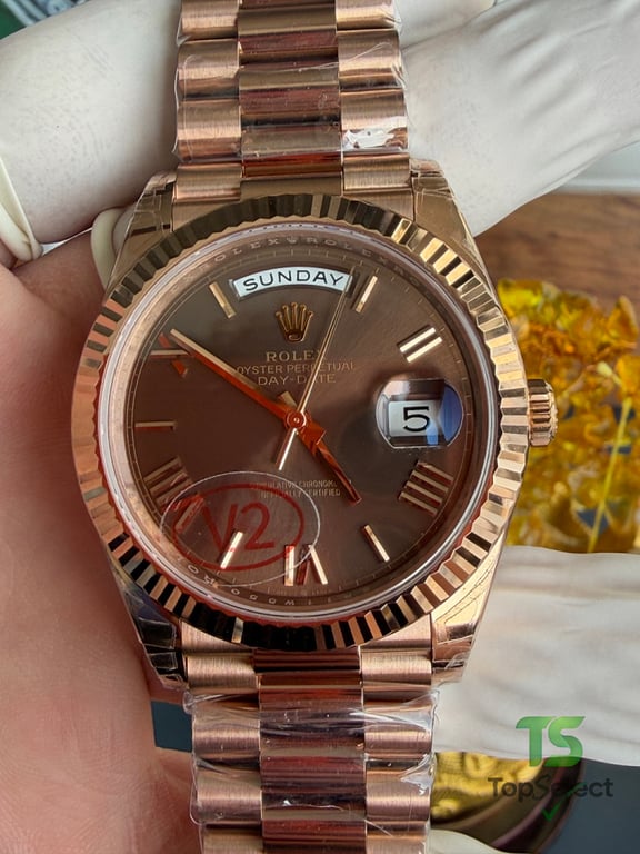 Rolex Day-Date Rose Gold Coffee Dial - 18