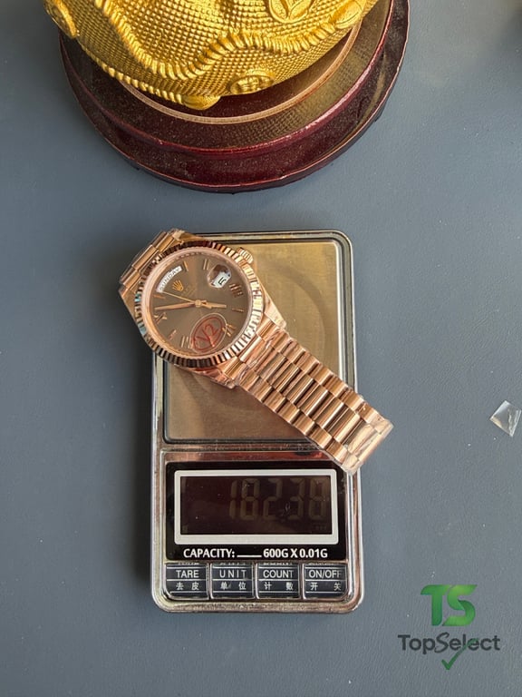 Rolex Day-Date Rose Gold Coffee Dial - 9