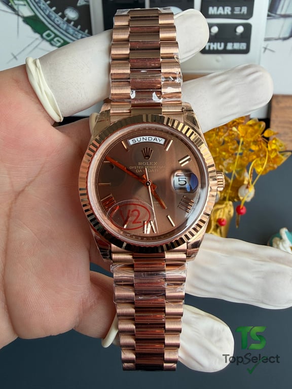 Rolex Day-Date Rose Gold Coffee Dial - 10