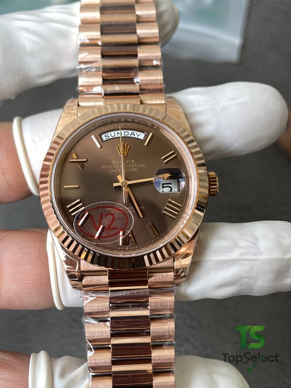 Rolex Day-Date Rose Gold Chocolate Dial - 5