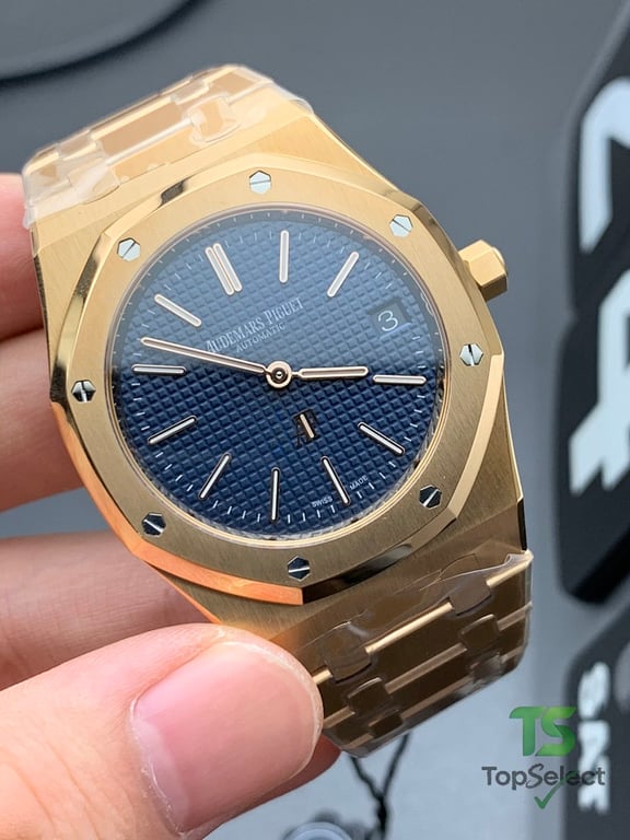 Audemars Piguet Royal Oak 15202 Rose Gold Blue Dial - 4
