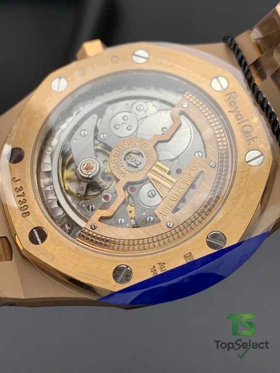 Audemars Piguet Royal Oak 15202 Rose Gold Blue Dial - 4
