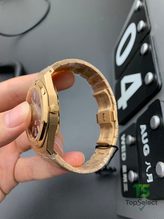 Audemars Piguet Royal Oak 15202 Rose Gold Blue Dial - 6