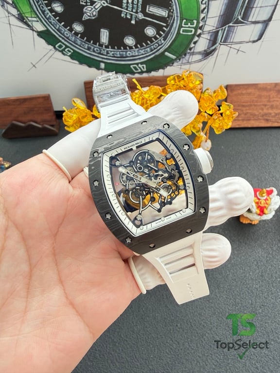Richard Mille RM055 White Carbon Watch - 19