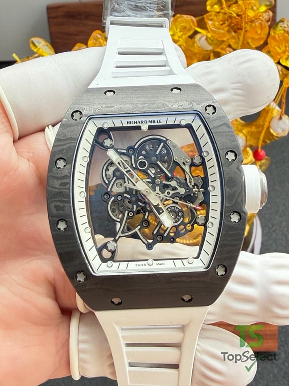 Richard Mille RM055 White Carbon Watch - 20