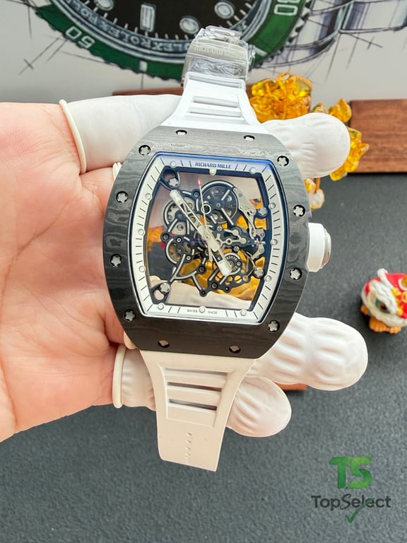 Richard Mille RM055 White Carbon Watch - 4