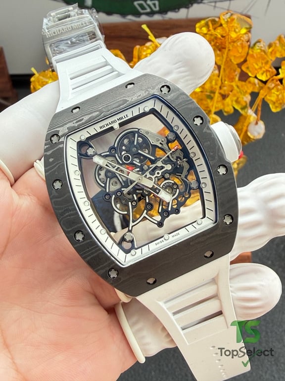 Richard Mille RM055 White Carbon Watch - 5