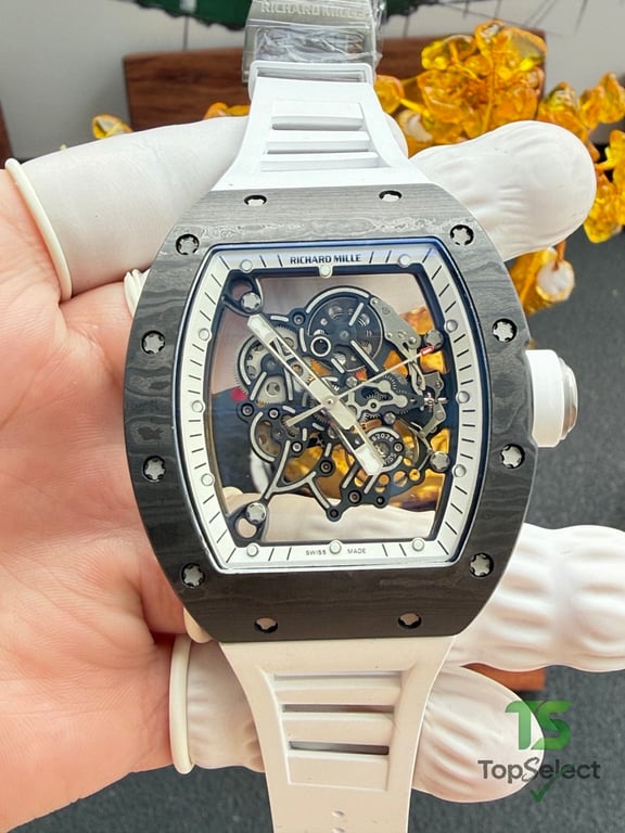 Richard Mille RM055 White Carbon Watch - 6