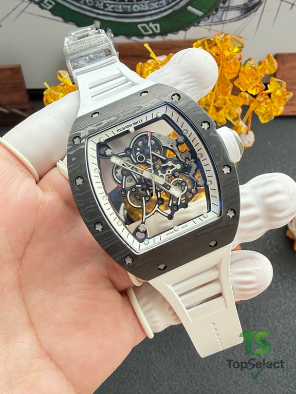 Richard Mille RM055 White Carbon Watch - 7