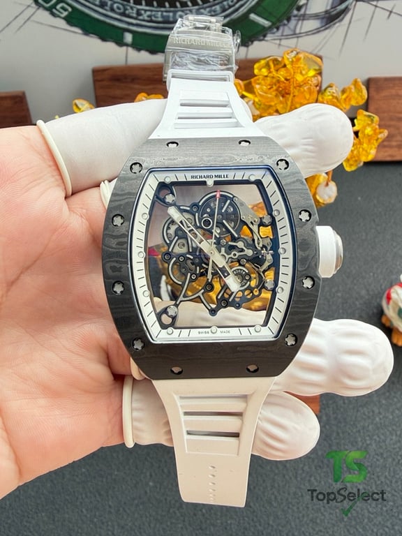 Richard Mille RM055 White Carbon Watch - 8