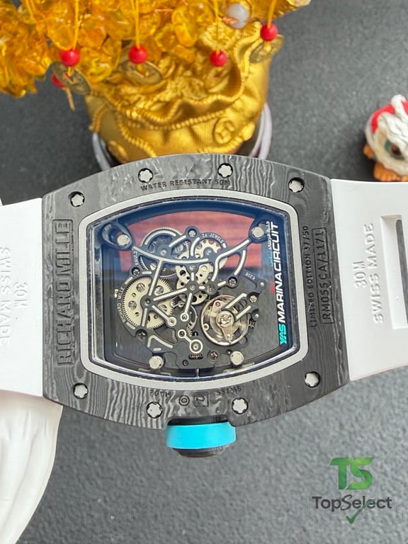 Richard Mille RM055 White Strap Blue Dial - 14