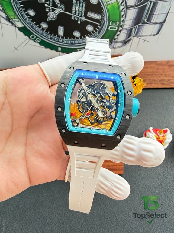 Richard Mille RM055 White Strap Blue Dial - 17